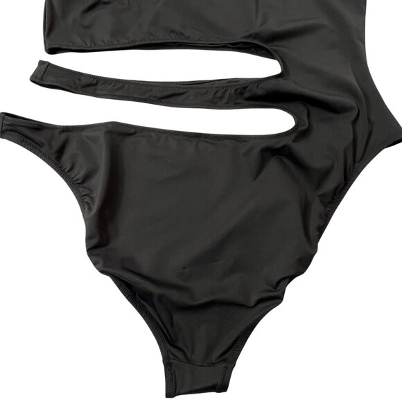 SKIMS Swim One Shoulder Monokini Onyx 4X - Picture 8 of 12